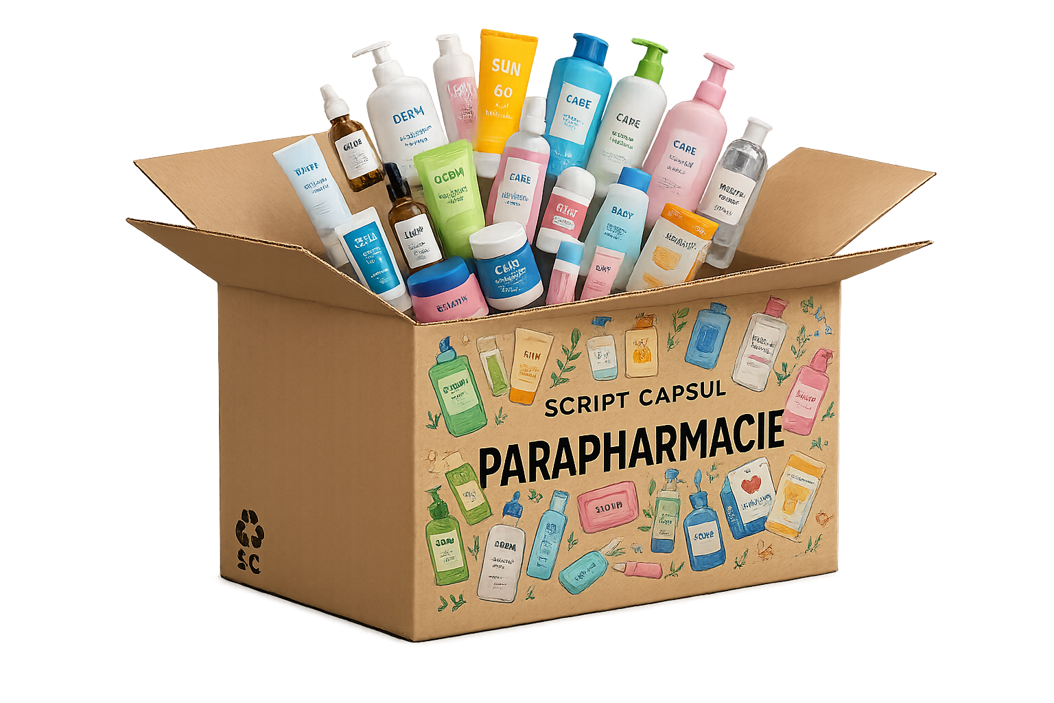 Boîte de produits de parapharmacie Script Capsul
